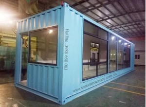 Container Văn Phòng 40 Feet Lắp Kính Cường Lực