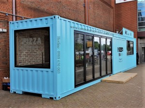 Container Văn Phòng 40 Feet Lắp Cửa Đi Kính Cường Lực
